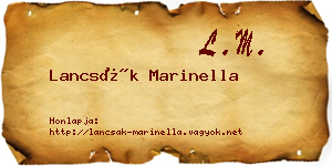 Lancsák Marinella névjegykártya